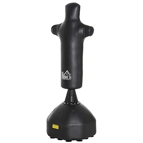 Produktbild: HOMCOM Boxsack Stehend 180cm Erwachsene Standboxsack Boxdummy Boxsäule Humanoides Design Heavy Duty Boxsack Schwerer Boxsack-Ständer für Profis und Anfänger Schwarz