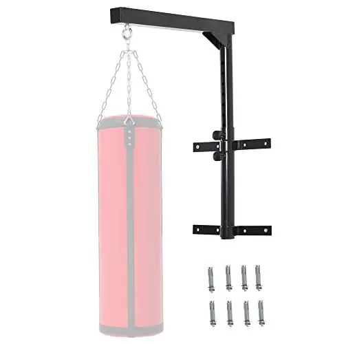 Produktbild: HOMCOM Boxsackhalterung Wandhalterung Boxsack Sandsack Halterung bis 100 kg Tragkraft 60-88cm höhenverstellbar Schwarz