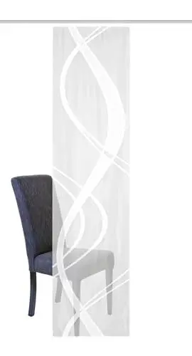 Produktbild: HOME WOHNIDEEN Schiebegardine TIBASO, transparent, Jacquard-Stoff, Farbe: Weiß, Größe:245x57 cm