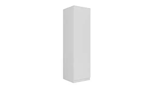 Produktbild: Home Collective Garderobenschrank Garderobe Mehrzweckschrank weiß 50cm Breite 180cm Höhe mit Kleiderstange und Extra-Fach, Kleiderschrank Organizer aus MDF Holz