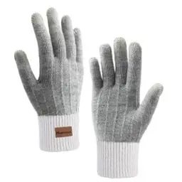 Produktbild: Homealexa Winterhandschuhe Touchscreen Handschuhe Strick Fingerhandschuhe Sport Warm und Winddicht Winterhandschuhe für Skifahren Radfahren und SMS, Geeinget für Damen und Herren