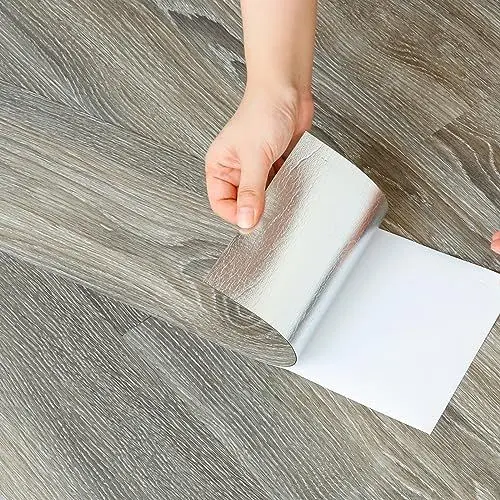 Produktbild: Homease PVC Bodenbelag Selbstklebend Verdickt (0.15cm) Holzmaserung Bodenfliesen mit Textur, Verschleißfest, Wasserdicht, Holz Platte Vinylboden für Küche, Wohnzimmer Balkon, 91x15cm 12 Stück 1.67m²
