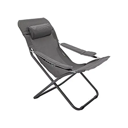Produktbild: HOMECALL Camping-Klappstuhl mit 2 x 1 Textilene und verstellbarer Rückenlehne - Blau
