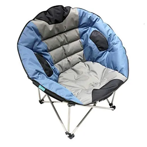 Produktbild: Homecall Klappbarer Camping-Mondsessel, XXL - (Grau/Blau) 30053