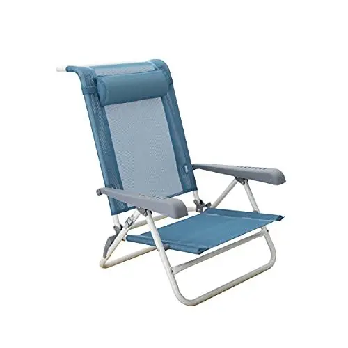 Produktbild: Homecall Klappbarer Strandstuhl, 7-fach verstellbar - (Blau)