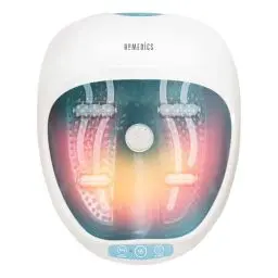 Produktbild: HoMedics Fußbad mit Massagefunktion - Premium Spa Deluxe Fußbadewanne mit Massage & Wärme, Fußsprudelbad für die Füße - Inkl. Hydro-& Vibrationsmassage, 4 Lufteisen, 2 Pediküre-Einsätze - Bis Gr. 47