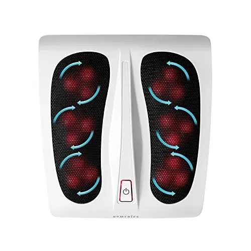 Produktbild: HoMedics Shiatsu Fußmassagegerät elektrisch - Massagegerät für Füße inkl. 18 Massageköpfen, tiefenwirksame Fußpflege mit Wellness Wärmefunktion - Mehr Vitalität für müde Füße und Beine - Weiß