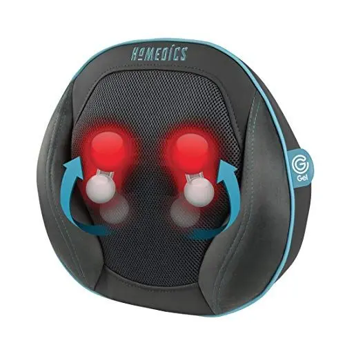 Produktbild: HoMedics GEL Massagekissen, Gezielte, tiefenwirksame Shiatsu Massage mit Gel-Technologie, vielseitig einsetzbar für Rücken, Nacken, Schultern, Lenden, Beine, Waden, mit Wärmefunktion