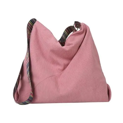 Produktbild: Homefeelzydys Tragetasche für Damen, Cord-Tragetasche, Damen-Schultertasche, Hobo-Tasche, Handtaschen, Umhängetasche, großes Fassungsvermögen, Einkaufsgeldbörsen