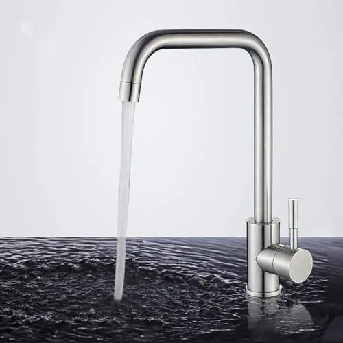 Produktbild: HOMELODY Küchenarmatur Edelstahl Wasserhahn Küche 360° Drehbar Spültischarmatur Küche Mischbatterie Einhebelmischer Armatur für Küchenspüle