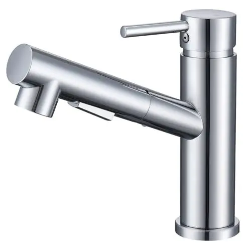 Produktbild: HOMELODY Wasserhahn Küche/Bad, Küchenarmatur mit Ausziehbarer Brause, Spültischarmatur mit herausziehbarer Dual-Spülbrause, Mischbatterie Küche, Armatur Küche Chrom