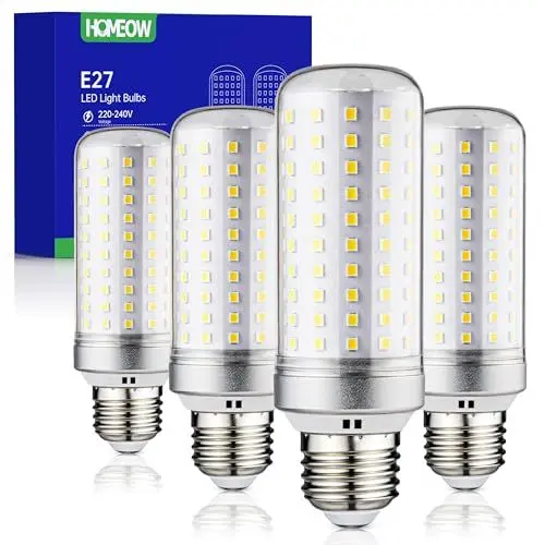 Produktbild: HOMEOW E27 LED Neutralweiß 4000K, Extra Hell 25W 2500LM Led Birne E27, LED Lampe E27 Ersetzt 200W Glühbirnen, Maiskolben LED E27 Glühbirne, Energiesparlampe LED Leuchtmittel E27, AC 220-240V, 4er Set