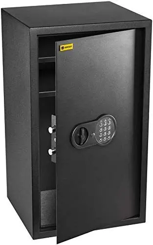 Produktbild: HomeSafe HV70E Tresor mit Elektronikschloss, 70x40x36cm (HxBxT), Digitaler Tresor für Zuhause und Büro, Schranksafe, Geldsafe, Elektronik, Schmuck oder Dokumentensafe mit 2 Verstellbaren Fachböden
