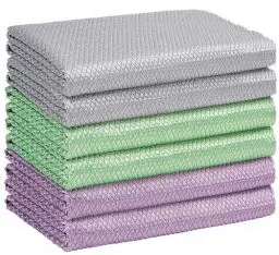 Produktbild: HOMEXCEL Mikrofaser-Glasreinigungstücher, 6 Stück, 30 x 30 cm, fusselfreies Tuch zum Reinigen von Fenstern, Brillen, Spiegeln, Bildschirmen, Edelstahl, hochwertiger Mikrofaser-Glas-und Fensterreiniger
