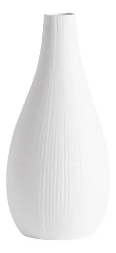 Produktbild: Home&You - Blumenvase Moly, Keramikvase, Dekovase für Trockenblumen, Wohnzimmerdeko, Tischdeko, Moderne Dekoration, Skandinavische Wohnungseinrichtung, Groß, 13.5x29cm - Beige