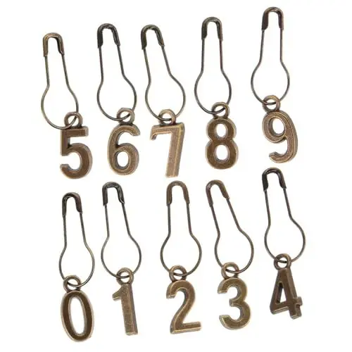 Produktbild: HOMFAMINI 10 Stück Marker Schnalle Häkeln DIY Werkzeug Häkelmarker DIY Häkelstichmarker Häkelstichmarker Metallstichmarker Häkelzubehör Häkelmacher Aus Metall