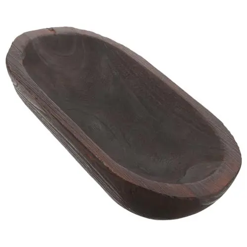 Produktbild: HOMFAMINI Dekoschale Aus Holz Dekoschale Für Den Tisch Große Holzschale Holzschalen Für Kleine Dekoschale Kleine Holzschalen Servierschale Aus Holz Große Holzschale