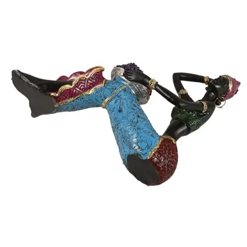 Produktbild: HOMFAMINI Kunsthandwerk Figur Afrikanische Figur Afrikanische Ornamente Afrikanische Figur Afrikanische Figur Harz Afrikanische Statue Exotische Figuren Afrikanische Mädchen
