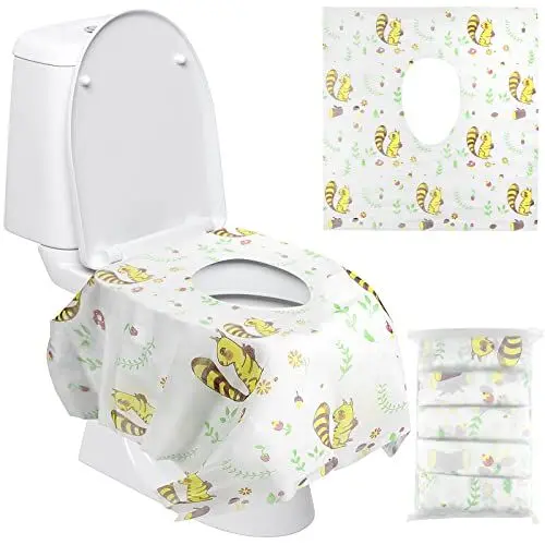 Produktbild: Homgaty Einweg Toilettensitzbezug, 20 Stück Einweg Toilettenauflage für Kinder, Toilette Auflage Sitzbezug Übergroßer XL WC-Sitz Matte Toilettenpapier für Einkaufszentren, Krankenhaus, Büro