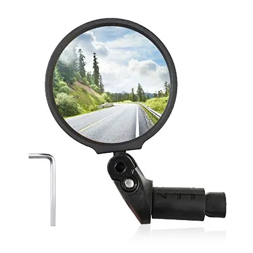 Produktbild: Homieway Fahrradspiegel, HD Mini Fahrrad Rückspiegel, 360° Drehbar Klappbar Sicherheit Fahrradlenkerspiegel, Universal Fahrrad spiegel für E-bike Lenker 14.8-23 mm