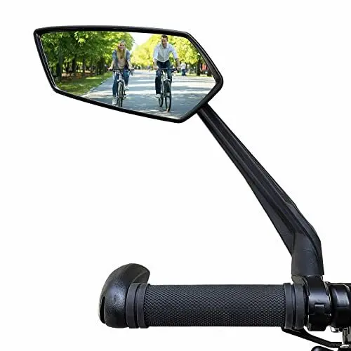 Produktbild: Homieway Fahrradspiegel,Fahrrad Rückspiegel für Lenker,HD Schlagfestes Echtglas 360°Verstellbarer Fahrradrückspiegel,Langer Griff Große Fahrrad Spiegel für E-Bike Glieder Links (22.2-25.4mm)