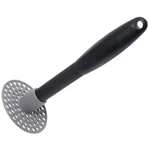 Produktbild: homiez Kartoffelstampfer Kunststoff – Faltbarer Stampfer für Kartoffeln & Gemüse – Rostfrei, BPA-frei, Spülmaschinenfest, Ergonomisch & Rutschfest – Kartoffelpresse manuell in Grau/Schwarz