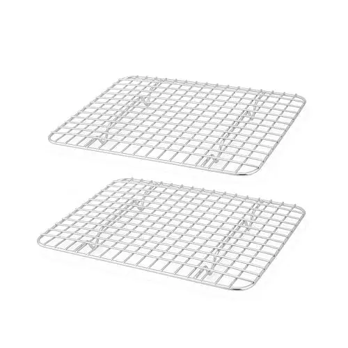 Produktbild: Homikit Abkühlgitter 2er Set, Edelstahl Klein Kuchengitter Auskühlgitter, Rechteckig Backgitter für Backen Kühlen, 22,2x16x1,8cm, Spülmaschinenfest