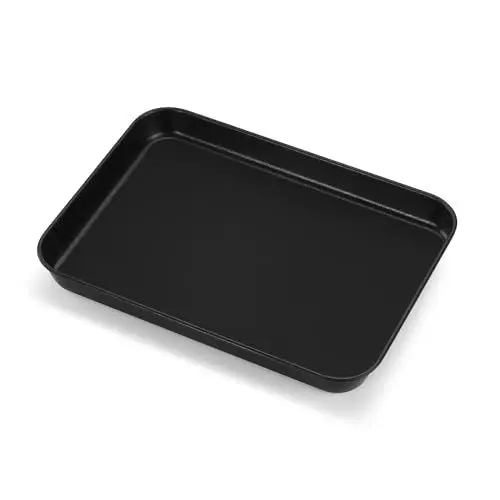 Produktbild: Homikit Mini Ofenblech, Antihaft Karbonstahl Backblech Fettpfanne, Rechteckig Backform für Kochen Backen Servieren, Gesund & Rostschutz, Leicht zu Reinigen, 23,7 cm x 17,7 cm x 2,5 cm