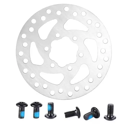 Produktbild: Hominas Fahrrad Bremsscheibe, 120/180/203mm Fahrrad Scheibenbremsen Edelstahl Fahrrad Bremsbelag Bremsteil mit 6 Schrauben für Mountainbike Rennrad Reiten Fahrrad