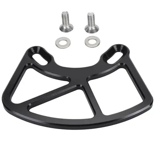 Produktbild: Hominas Kettenführung MTB, ISCG05 ISCG 03 Fahrrad Kettenschutz Aluminiumlegierung Bash Guard für 22T bis 46T Kettenblätter geeignet Downhill Fahrrad (Schwarz)