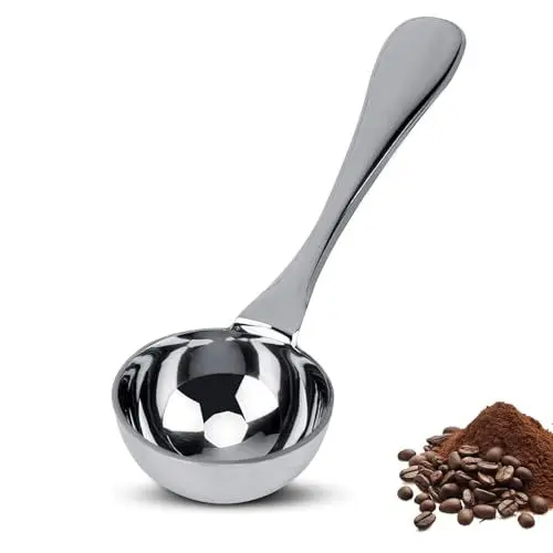 Produktbild: Hominas Messlöffel Edelstahl 15 ML, Kaffeelöffel Portionierer Langstielige Messloeffel Teemesslöffel Esslöffel für Kaffee Zucker Proteinpulver