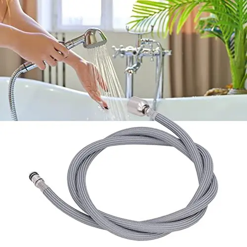 Produktbild: Hominas Wasserhahn Schlauch Ersatz, G1/2 1,5m Wasserhahn Brauseschlauch Nylongeflecht PVC Flexibler Ausziehbarer Ersatzschlauch für Küche Badezimmer Spüle Armaturen