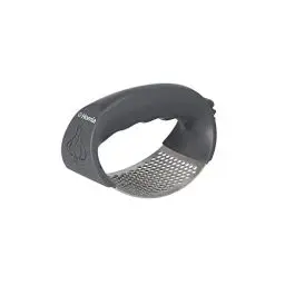 Produktbild: HOMLA Easy Cook Knoblauchpresse aus Edelstahl - Knoblauchzerkleinerer Küchen - Knoblauchwippe Küchenhelfer Knoblauch Presse - Nützliche Küchenausstattung - Küchengeräte - 11 x 5 cm