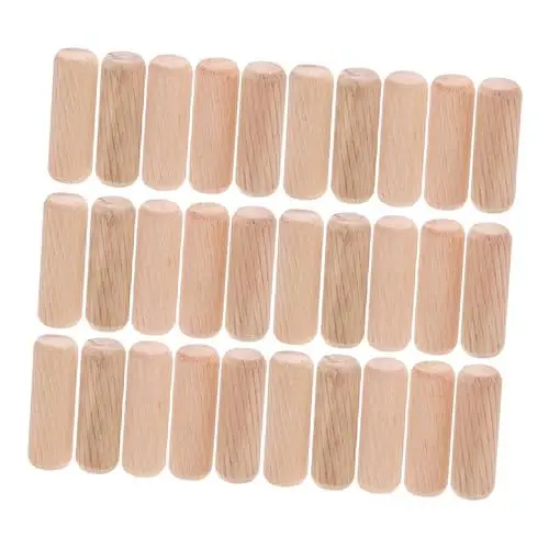 Produktbild: HOMOCONO 100St Holzstopfen Holzdübel holzwerkzeug Holzmöbelzubehör Holzverbindungselement Holzverbindungszubehör Stöcke zum Basteln Dübelstangen Holzstange Bastelstöcke aus Holz Holzpflöcke