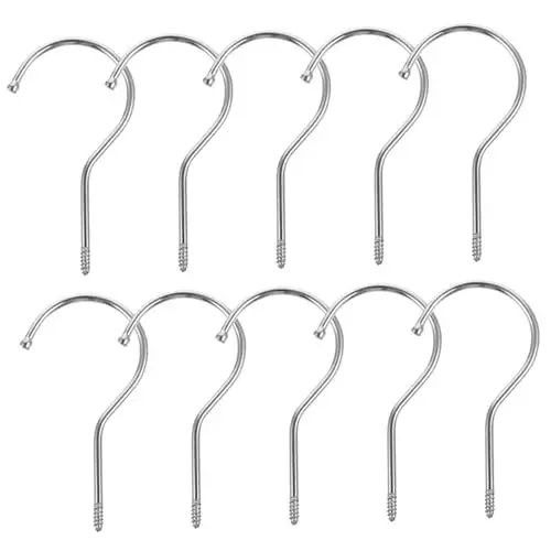 Produktbild: HOMOCONO 10 Stück Kleiderbügel Zubehör Mehrzweck DIY Haken Kleiderbügelhaken Schraubhaken Schraubhaken Deckenhaken Kleiderbügel DIY Haken Schraubhaken Multifunktionale