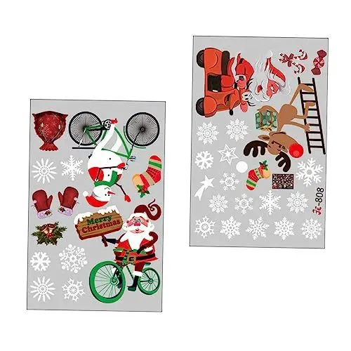 Produktbild: HOMOCONO Weihnachts-schneeflocken-aufkleber Dekorativer Weihnachtsschmuck Für Wände Einfache Anwendung Pvc Für Jungen Und Mädchen Geeignet 808 Stück