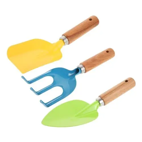 Produktbild: HOMOCONO 1 Satz Gartenwerkzeug-Set Grabwerkzeug Für Kinder Sandrechen Für Kinder Kleine Rechenwerkzeuge Kinder Gartenschaufel Kinder Schaufel Gartenrechen Für Kinder Sandschaufel Hölzern