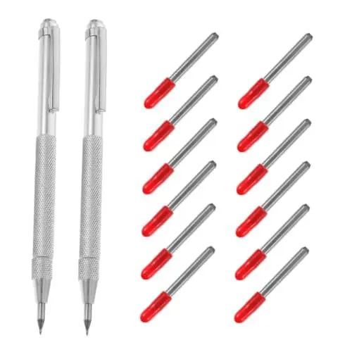 Produktbild: HOMOCONO Markierstift-set 14 Ersatzspitzen Wolframkarbid Für Metall Glas Und Keramik Gravur