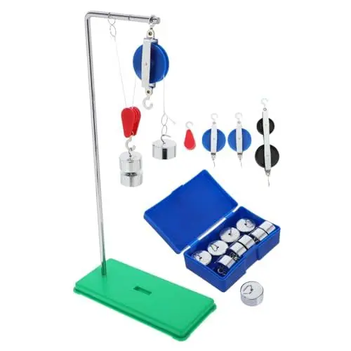 Produktbild: HOMOCONO 1 Satz Satz Flaschenzug Und Halterung Flaschenzüge Mit Halter Physik Experiment Riemenscheibe Physik Riemenscheibenblock Physik Kit Laborexperimente Wissenschaftskits