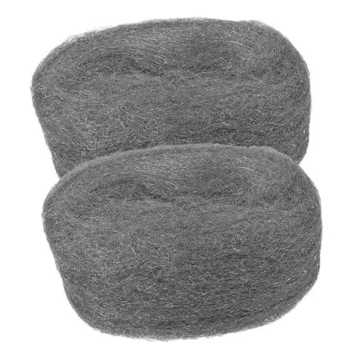 Produktbild: HOMOCONO 2St Rolle aus Stahlwolle Polieren von Drahtwolle Polierdrahtgeflecht Polieren von Wollstoffen grinds steel wool Schleifen Drahtwolle für Fenster Drahtgeflecht für Glas Stahldraht