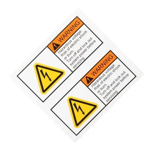 Produktbild: HOMOCONO 2 Stück Spannungsidentifikationsetiketten Schild Etiketten Zur Warnung Vor Elektroschocks Abziehbilder Zur Warnung Vor Elektroschocks Aufkleber