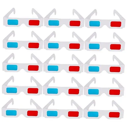 Produktbild: HOMOCONO 40st 3D-Brille Aus Papier Anaglyphenbrille 3D-Sonnenbrille Aus Papier Tv-Brille 3D-Brille Rot Blau Rot-Blaue 3D-Brille Rot-Blaue Pappbrille Video-Display-Brillen 3D-Brille Anaglyph
