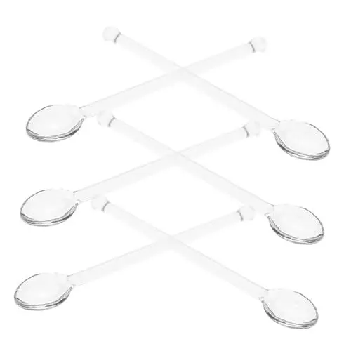 Produktbild: HOMOCONO 6St Glaslöffel Glasrührlöffel Glasstäbchen zuckerlöffel Kaffeemischlöffel Glasrührer pürierstab kaffeelöffel kochlöffel teelöffel -Rührglas Glasmischstäbe Transparent
