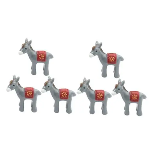 Produktbild: HOMOCONO 6 Stück Mikro Ornamente Harz Tierharz Mini Esel Mini Esel Figuren Aus Harz Mini Esel Figuren Garten Miniatur Tier Harz Miniatur Esel Tierfigur Winziger Esel