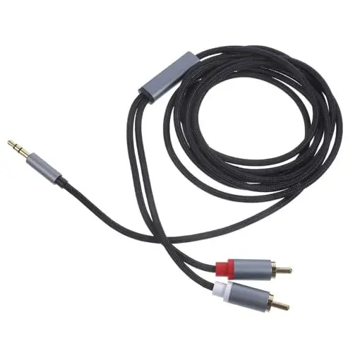 Produktbild: HOMOCONO Audio Kabel Audio Adapterkabel 2 Auf Dual Cinch Kabel Für Smartphones Tablets Lautsprecher Hochwertige Audioverbindung 2 Meter Änge
