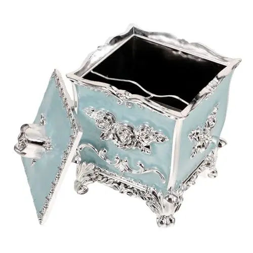 Produktbild: HOMOCONO Cotton Pad Storage Box Mit Deckel Stilvolle Aufbewahrung Für Wattepads Und Wattestäbchen Für Badezimmer Schminktisch Und Schreibtisch Design Platzsparend Und Staubdicht