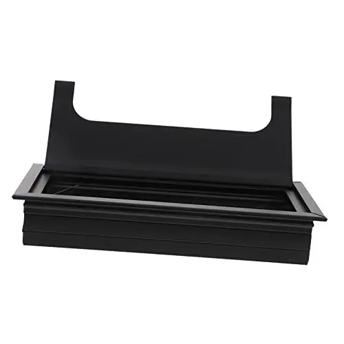 Produktbild: HOMOCONO Kabellochabdeckungen für Schreibtisch und Tisch aus Aluminiumlegierung 80 x 160 mm Ösen einfach zu installieren schwarz