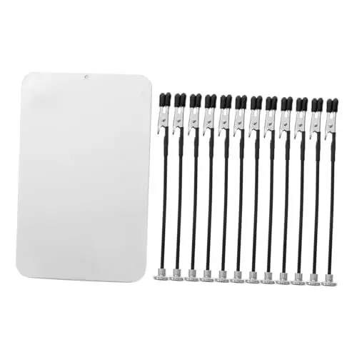 Produktbild: HOMOCONO Farbclip Airbrush Metallclips Die Krokodilklemme Hobbyteile für Heimwerker DIY-Modellbauzubehör Biegsame Krokodilklemmen Miniatur-Malstation Modell-Lackierständer Rostfreier Stahl