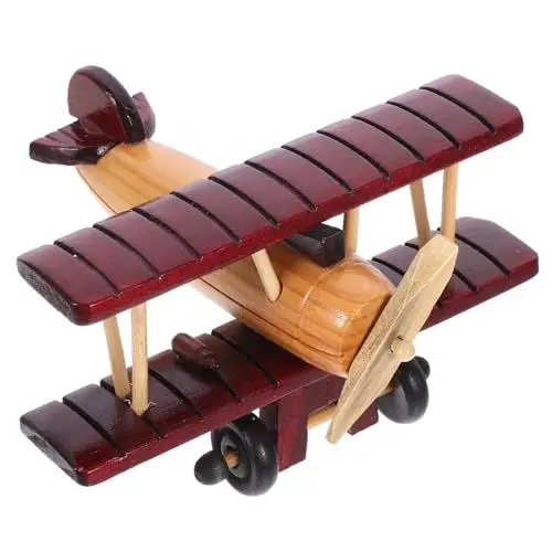 Produktbild: HOMOCONO Vintage Holzflugzeug Retro Flugzeug Flugzeug Ornament Home Decor