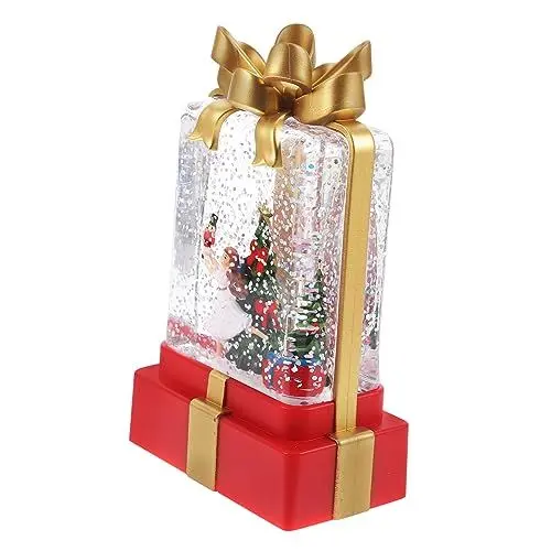Produktbild: HOMOCONO Weihnachtsbeleuchtung Dekorative Laterne Dekorative Lampe Santa Beleuchtete Wasserlaterne Weihnachtlich Beleuchtete Laterne Led-schneekugel-laterne Das Plastik